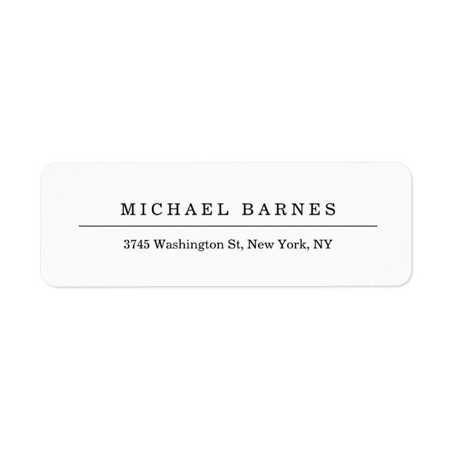 Classical Professional Minimalist Plain Elegant Label (Front)