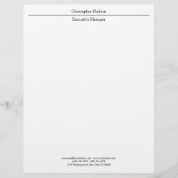 Classical Professional Minimalist Simple Plain Letterhead