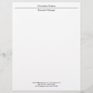 Classical Professional Minimalist Simple Plain Letterhead