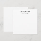 Classical Professional Own Name Information Simple (Front/Back)