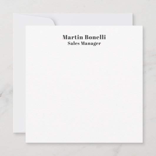 Classical Professional Own Name Information Simple (Front)