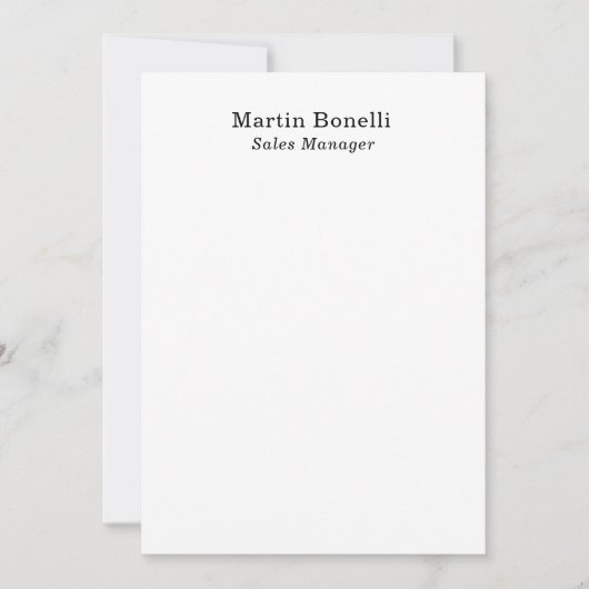 Classical Professional Own Name Information Simple (Front)