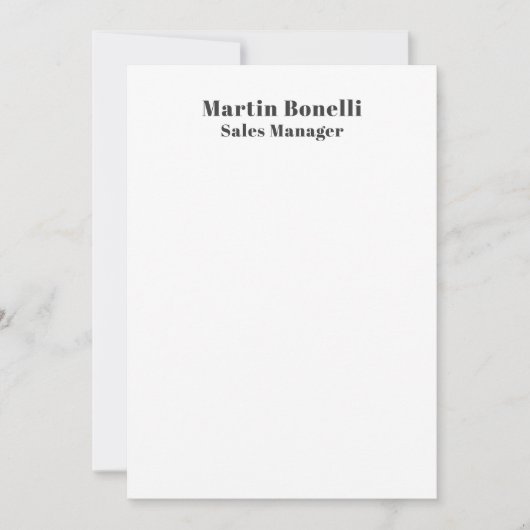 Classical Professional Own Name Information Simple (Front)