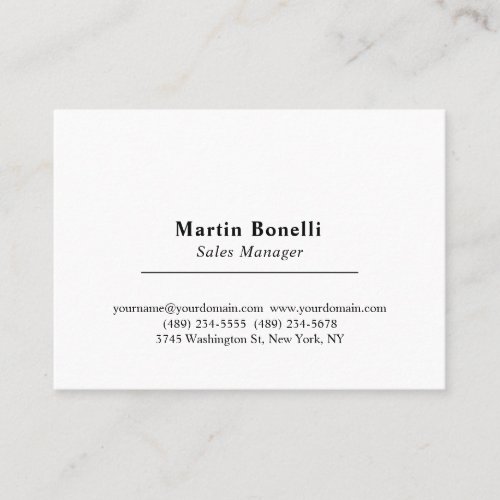 Classical Professional Own Name Information Simple Business Card