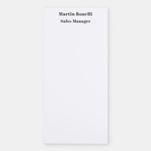 Classical Professional Own Name Information Simple Magnetic Notepad