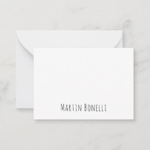 Classical Professional Own Name Information Simple Note Card