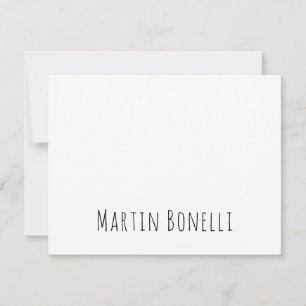 Classical Professional Own Name Information Simple Note Card