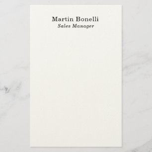 Classical Professional Own Name Information Simple Stationery