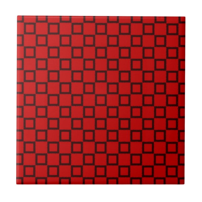 Classical red and black Tile (Front)