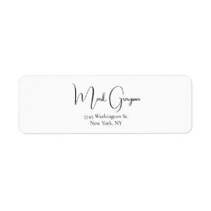 Classical Retro Stylish Handwritten Plain Elegant Label