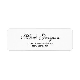 Classical Retro Stylish Handwritten Plain Elegant Label