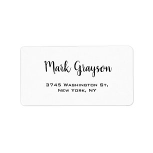 Classical Retro Stylish Handwritten Plain Elegant Label