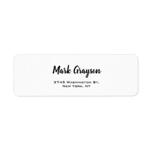 Classical Retro Stylish Handwritten Plain Elegant Label