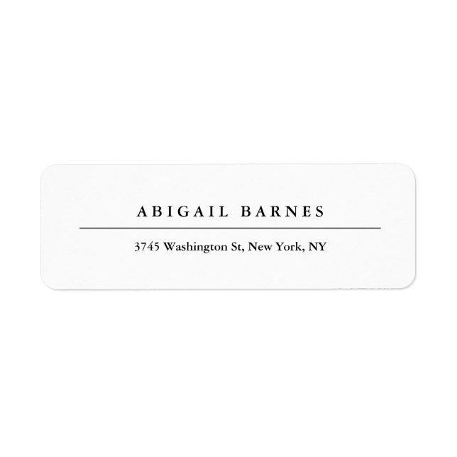 Classical Retro White Minimalist Professional Label (Front)
