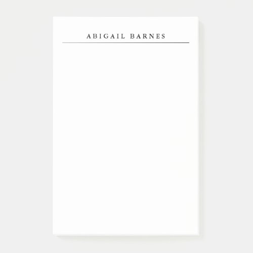 Classical Retro White Minimalist Professional Post_it Notes