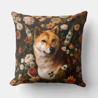 Classical Shibu Inu Throw Pillow
