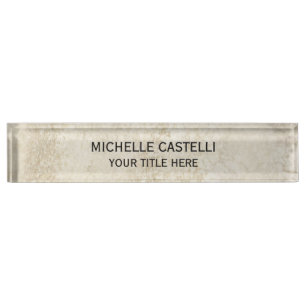 Classical Stone Design Simple Minimalist Desk Name Plate