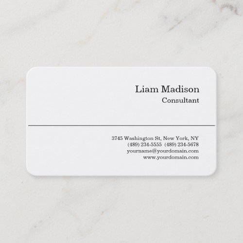 Classical Style Black White Trendy Professional Business Card