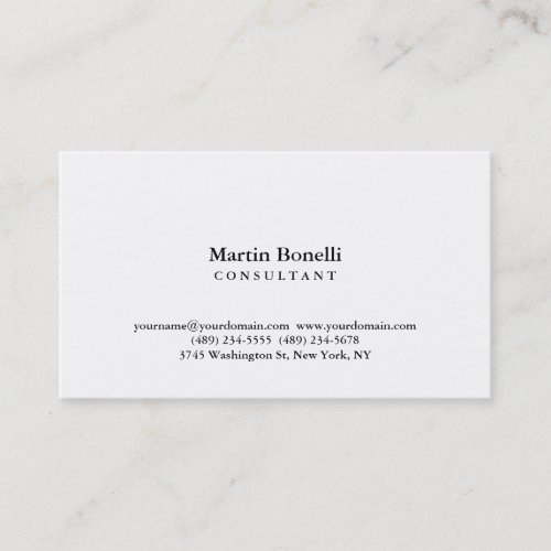 Classical Style Stylish Consultant Business Card