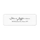 Classical Stylish Elegant Script Plain Black White Label | Zazzle