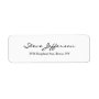 Classical Stylish Elegant Script Plain Black White Label | Zazzle