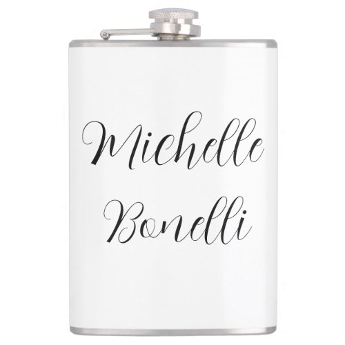 Classical Stylish Script Add Your Name Plain Flask