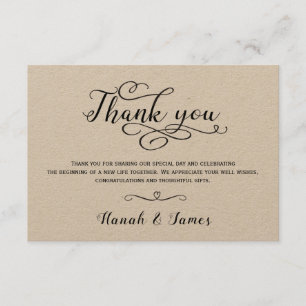 CLASSICAL THANK YOU CARD - KRAFT PAPER