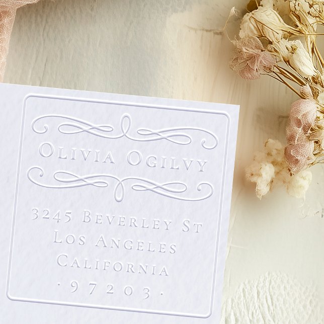 Classical Typography Custom Name Return Address Embosser (Creator Uploaded)