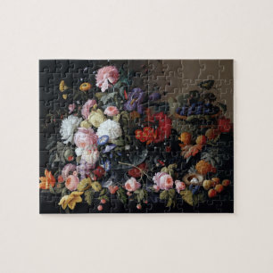 Classical Vintage Flowers Vase Art Painting Jigsaw Puzzle