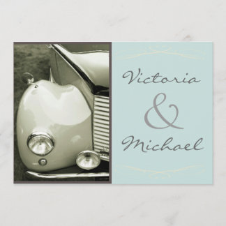 Classical Vintage Motor Wedding Invitation