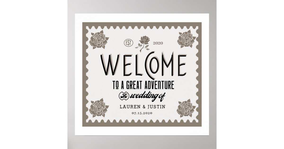 classical vintage wedding sign Zazzle