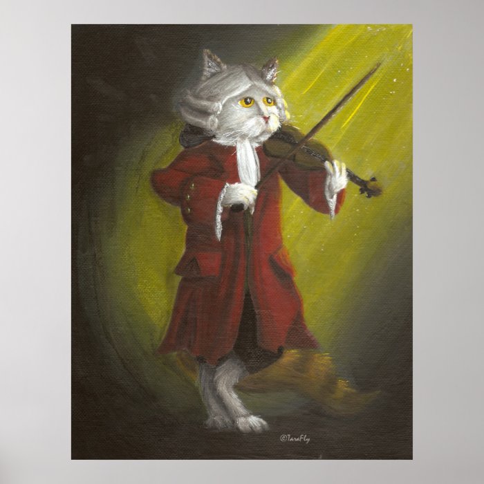 Classical Violinist Cat print