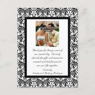 Classical Wedding Thank You Postcard