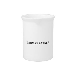 Classical White Minimalist Plain Elegant Beverage Pitcher