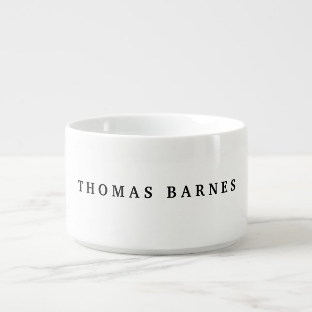 Classical White Minimalist Plain Elegant Bowl (Center)