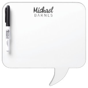 Classical White Minimalist Plain Elegant Dry Erase Board