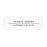 Classical White Minimalist Plain Elegant Label Classical White Minimalist Plain Elegant Label