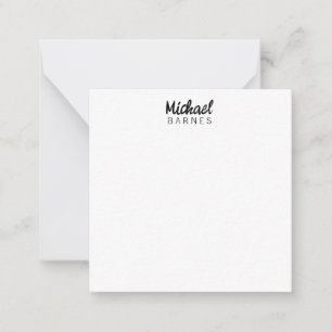Classical White Minimalist Plain Elegant Note Card