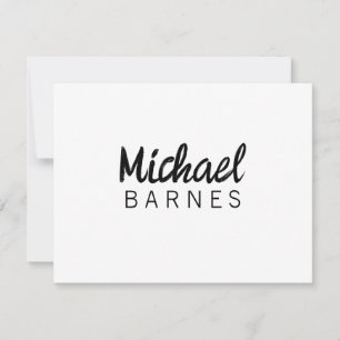 Classical White Minimalist Plain Elegant Note Card