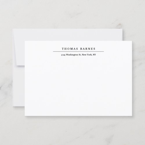 Classical White Minimalist Plain Elegant RSVP Card