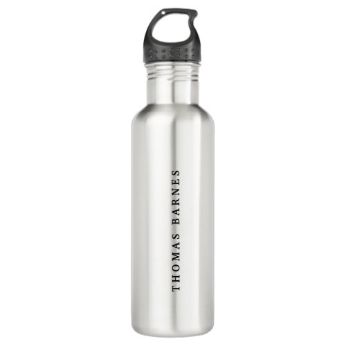 Classical White Minimalist Plain Elegant Stainless Steel Water Bottle