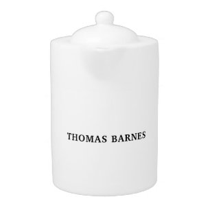 Classical White Minimalist Plain Elegant Teapot