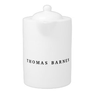 Classical White Minimalist Plain Elegant Teapot