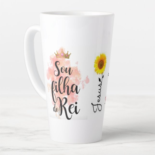 Classical white mug, 325 ml latte mug (Left Angle)