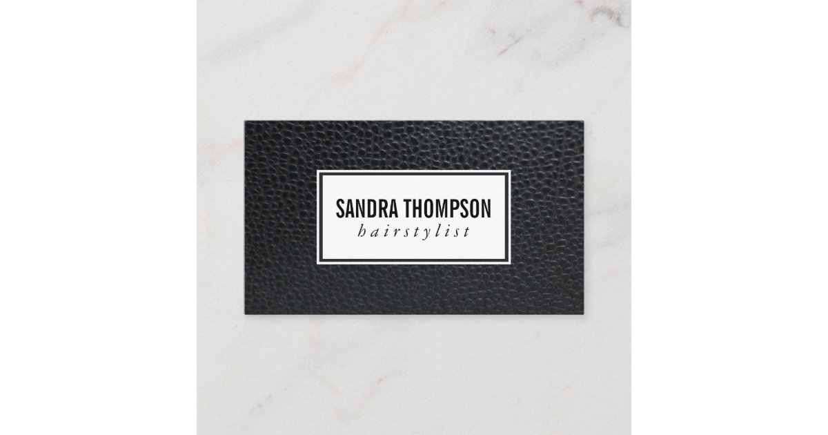 Classically Elegant Faux Leather Business Card Zazzle