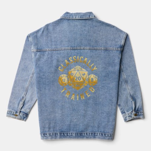 Classically Trained D20 Dice Rpg Tabletop Games  Denim Jacket