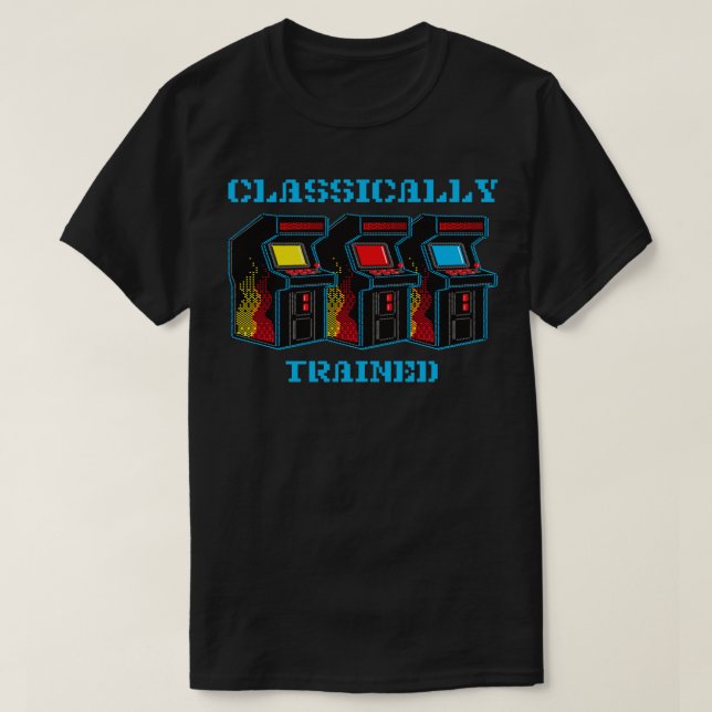 Classically Trained Video Arcade Game Retro 80s T-Shirt (Design Front)