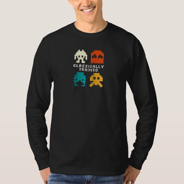 Classically Trained - Vintage Retro Gaming Raglan T-Shirt (Front)