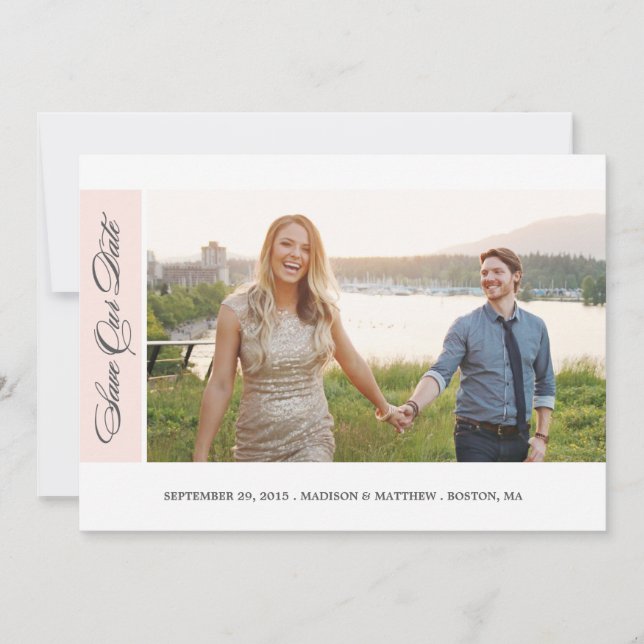 Classicly Chic | Save the Date Photo Card (Front)