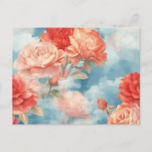 Classics - Angelic Pink & Red Roses in soft clouds